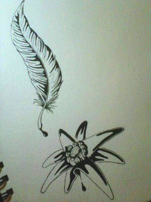 L'edelweiss et la plume tattoo
