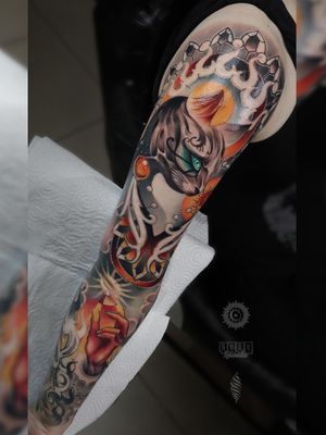 What a beautiful sleeve based on Egyptian theme ❤️ work by WANDAL For bookings and enquiries: saint.wandal@gmail.com #sleeves #sleevetattoo #egyptiangod #egyptiantattoo #cattattoos #wandal #tattooart #londontattoos #londontattooartist #tattoolondon 