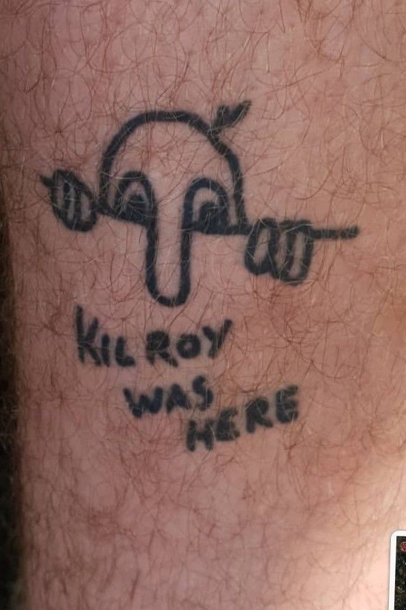 Kilroy was here tattoo done at body piercing unlimited in anchorage ak  r tattoo
