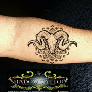 Dots tattoo aries man tattoo with mandala 