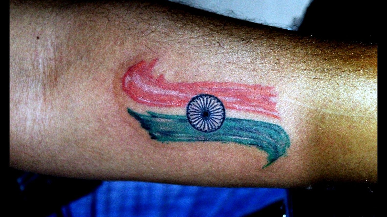 Bigg Boss fame Tehseen Poonawalla gets tattoo of Indian flag on his arm  says My tricolor is what I live for  Times of India
