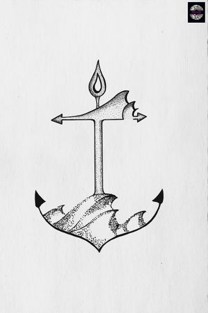 Anchor tattoo for sale at OUCH.                                                                   For bookings call at 7382521886, 9848597806