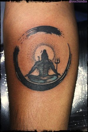 Lord Shiva tattoo at OUCH.                                                                   For bookings call at 7382521886, 9848597806