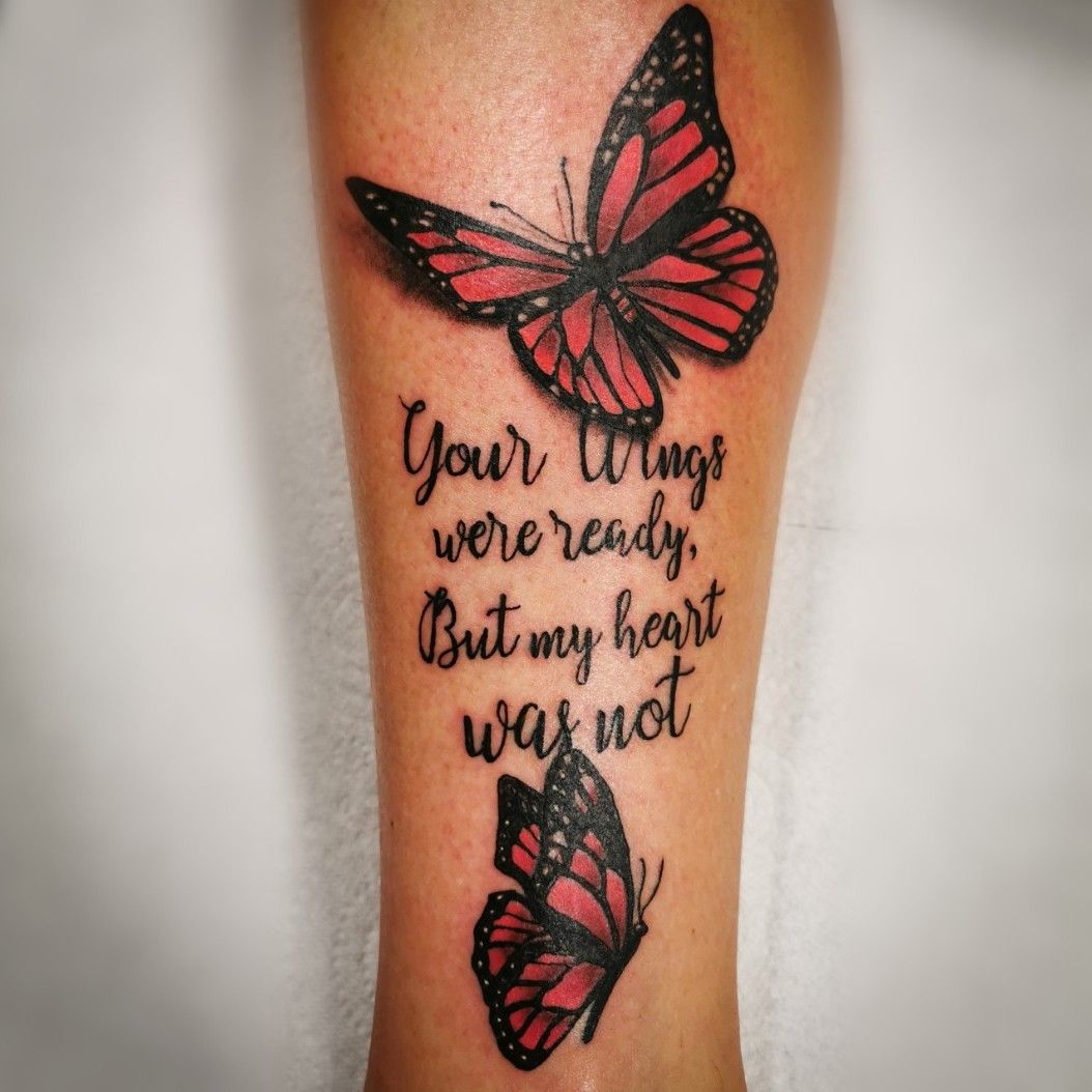 your wings were ready tattoo with butterfly - middle-school-student ...
