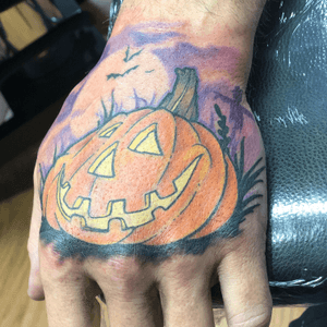 Pumpkin Hand Tat