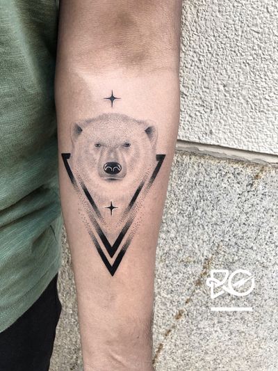 By RO. Robert Pavez • Polar triangle 🖤 • Done in studio Bläcktatuering • 🇸🇪 2019 #engraving #dotwork #etching #dot #linework #geometric #ro #blackwork #blackworktattoo #blackandgrey #black #tattoo #fineline