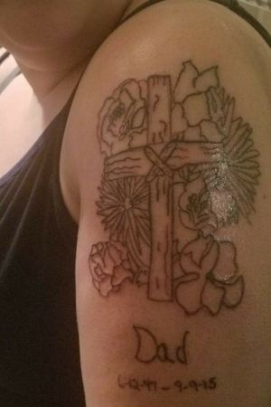 Tattoo my wife designed. Still need to color it.