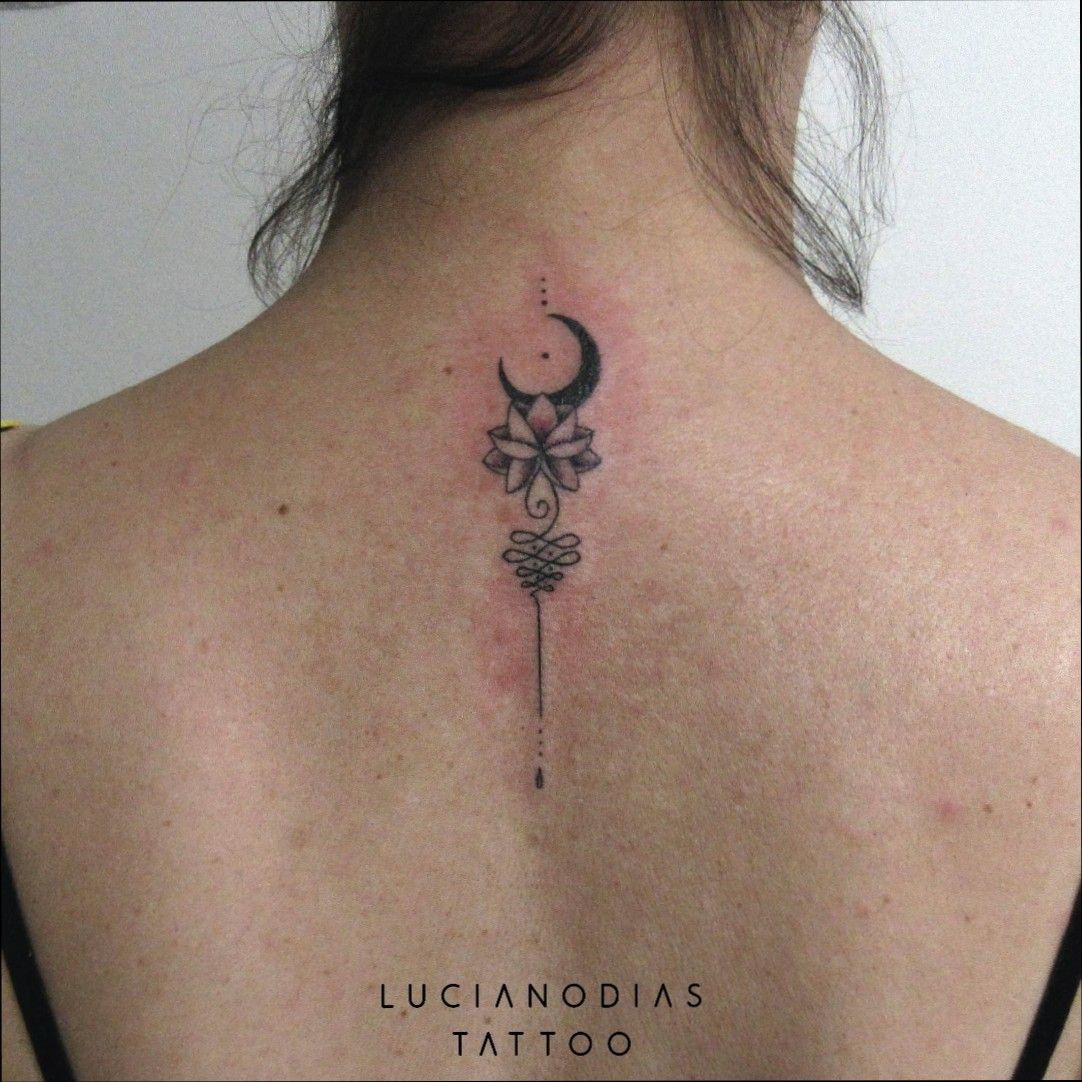 Tattoo uploaded by Luciano Dias • The moon and the lotus. #lotus #moon  #unalome #ornamental • Tattoodo