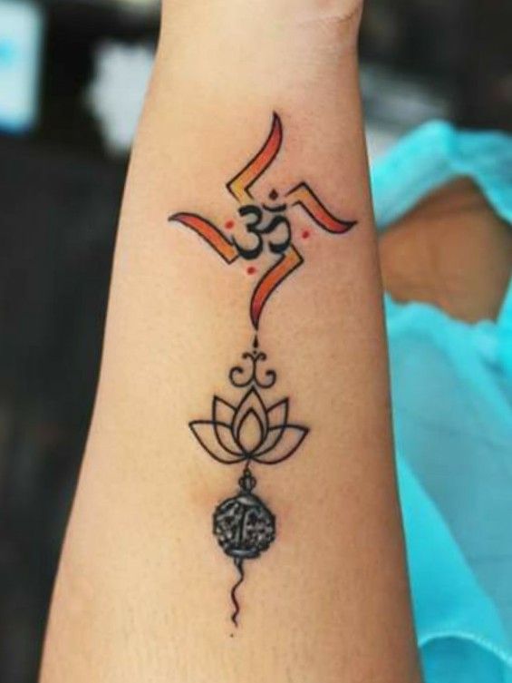 Swastik Om Tattoo Swastik tattoo  Feather art studio  Facebook