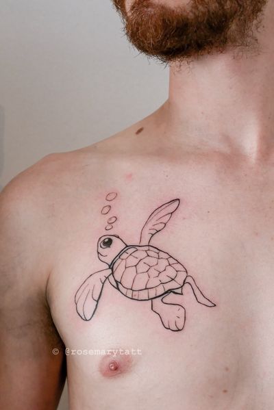 Cute turtle #linework #animals #turtle