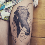Thai elephant tattoo - Tattoo Chiang Mai #elephant #blackwork #blxckink #blackworktattoo #inkstinctsubmission #Tattoodo #tattooist #inked #equilattera #elephanttattoo #ChiangMai #tattoochiangmai #tattooartistchiangmai #tattoostudiochiangmai #tattooculture #thailand 