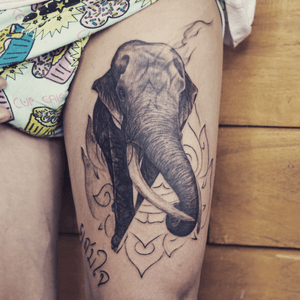 Thai elephant tattoo - Tattoo Chiang Mai                  #elephant #blackwork #blxckink #blackworktattoo #inkstinctsubmission #Tattoodo #tattooist #inked #equilattera #elephanttattoo #ChiangMai #tattoochiangmai #tattooartistchiangmai #tattoostudiochiangmai #tattooculture #thailand 