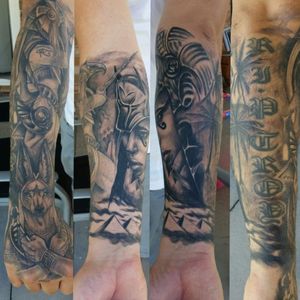 Egyptian Half Sleeve Artist : Mossy from Fraser coast tattoo
