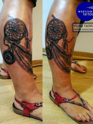 Dreamcatcher with compass