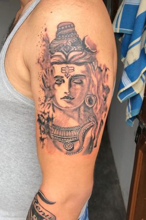 Shiva tattoo Tattoo done by - Navjeet Verma @Ink_write_tattoo_studio #inkwritetattoostudio Call & whatsapp for Tattoo Making Appointments M. 88472 98409