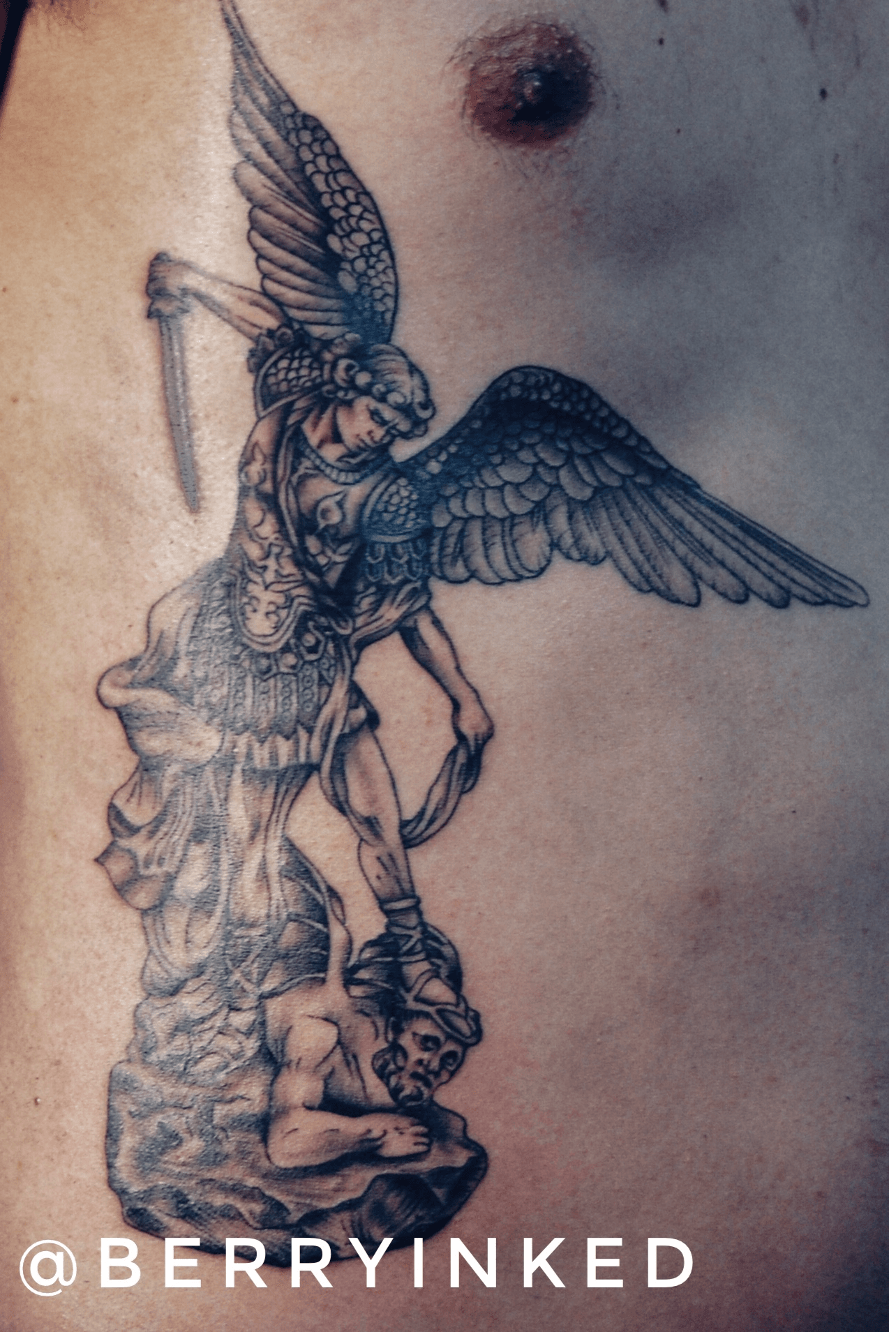25 Angel Tattoo Designs For Men Of Faith  Pulptastic