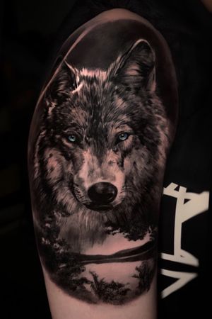 Tattoo uploaded by Tass Dimopoulos • Wolf i made back in Herning ...