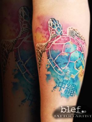 #Watercolor #turtle #seaturtle #oki #okinawa #theshopokinawa #seaturtletattoo #turtletattoo #sea #seaworld #seatattoo #watercolortattoo #watercolortattoos #watercolorstyle #bestwatercolor #besttattooes