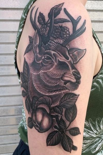Black and grey #stag #manchester