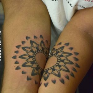 Couple Mandala tattoo done at Kinglines Tattoo Studio , Bangalore For appointments- 9620713446