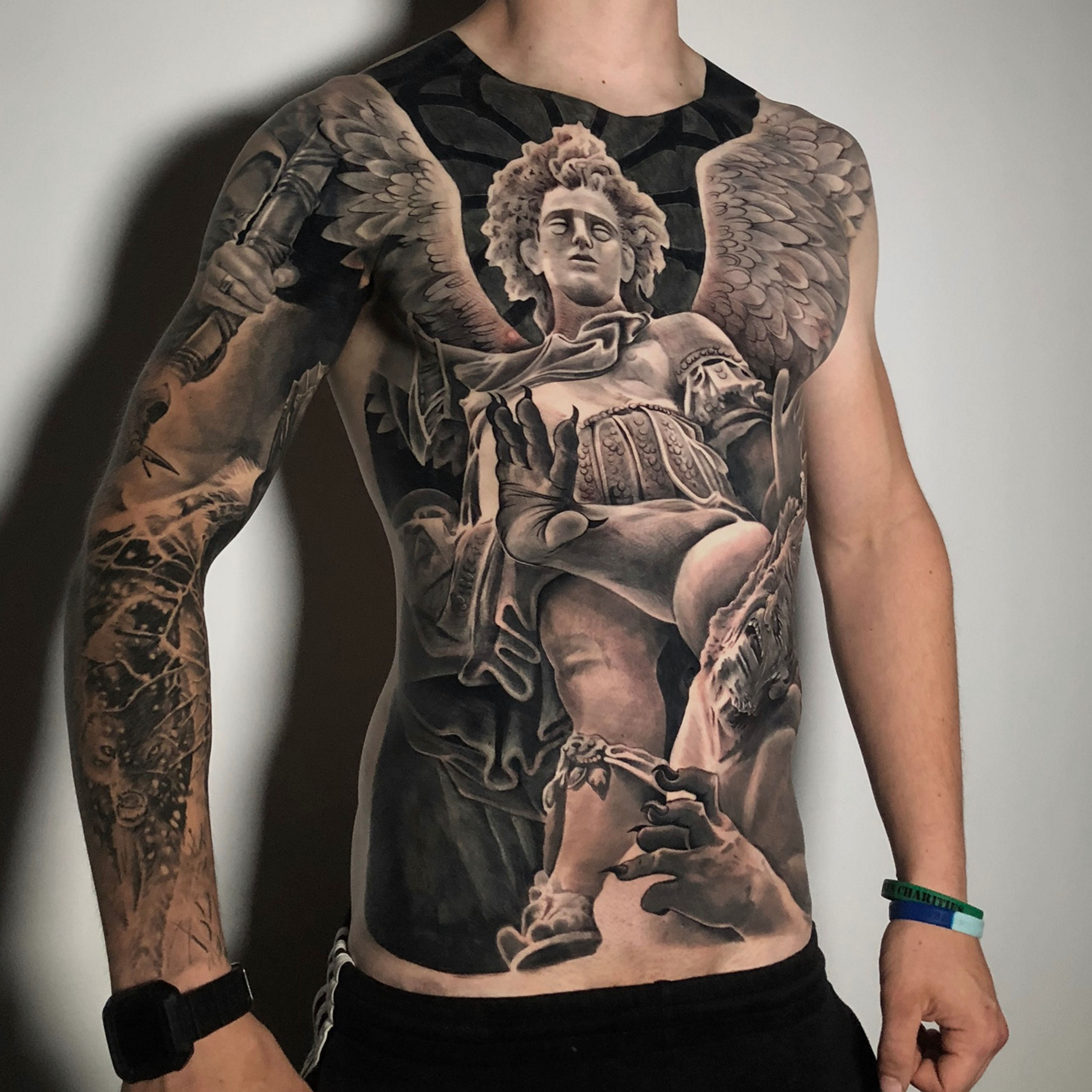 St Michael Tattoo Healed by Diego TattooNOW