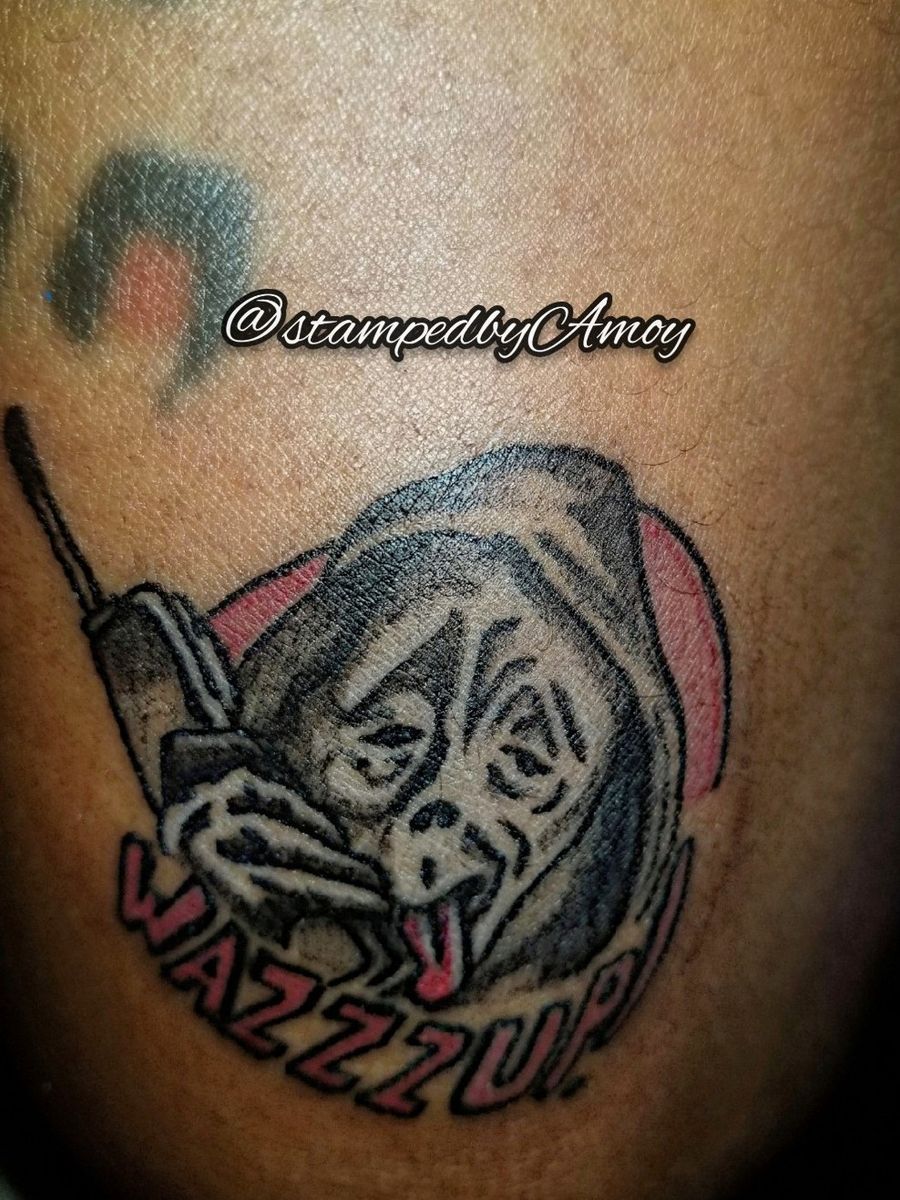 Tattoo uploaded by Amoy Amonte • Scream wazzzup stoned tattoo. Scary