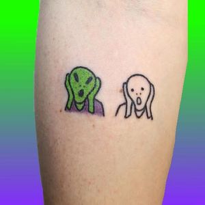 Handpoke tattoo by Anna aka Pom Determinism #Anna #PomDeterminism #handpoketattoo #handpoke #stickandpoke #cyberpunk #cyber #surrealism #linework #dotwork #strange #weird #unique #philosophy