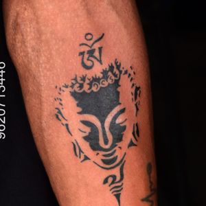Buddha silhouette tattoo done at Kinglines Tattoo StudioFor appointments- 9620713446