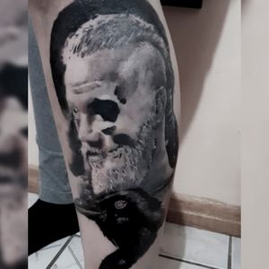 Ragnar Lothbrok Black and Grey tattoo