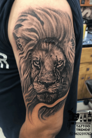 Hey guys! Here is the picture of the lion tattoo i did recently at our studio Tattoo Trends This is my first time doing a lion tattoo on skin. How is it guys please let me know. 😈