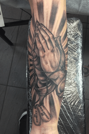 Praying Hands by @tattooed_af