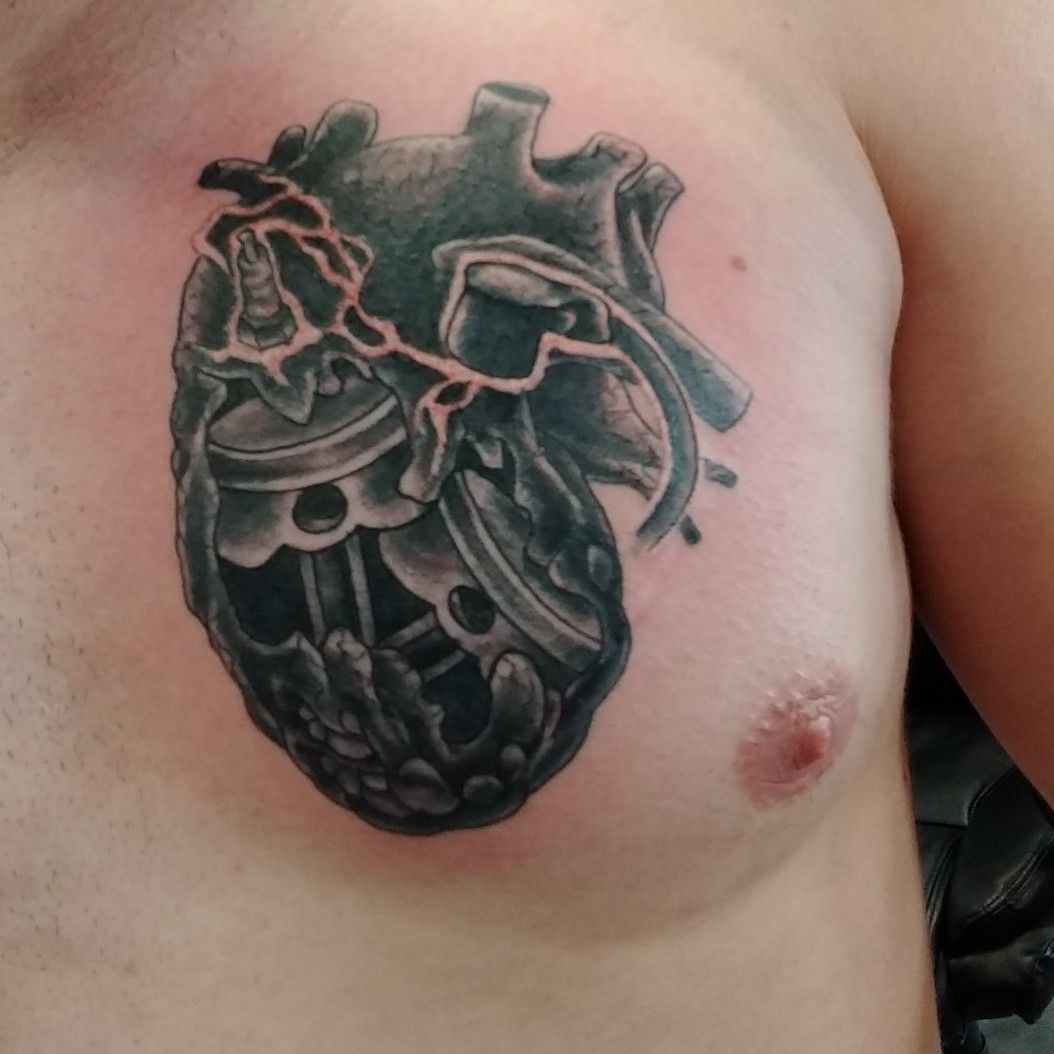 Piston Heart Tattoo