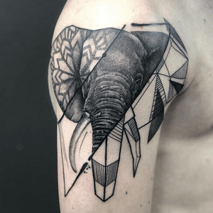 Done by Bertina Rens @swallowink @balmtattoo_benelux  #blackngrey #graphictattoo #graphicdesign #mandala  #tattoos #tattooart #inked #art #dotwork #dotworktattoo #elephant #elephanttattoo #tattoo #ink #inkstagram #tattoos #tatoeage #thebesttattooartists #tattooart #tattooartist #leg #legtattoo #geometrictattoo #omfgeometry #dailydotwork #geometrip