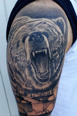 Grizzle bear part of a full sleeve