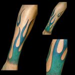 De ayer.. cachense ese degrade de colores 😏 #tattoo #inked #ink #llamas #flaming #llamaradamoe #flamingtattoo #llamatattoo #neotraditional #neotraditionaltattoo #fire #fuego #blue #azul #degrade #verde #green #verdetradicional #solidink #luchotattoo #luchotattooer 