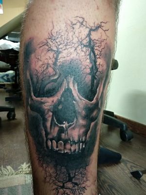 Fresh skull tattoo