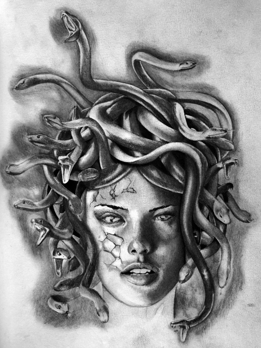 Tattoo uploaded by BillyOne Tattoo • Medusa Portrait Sketch • Tattoodo
