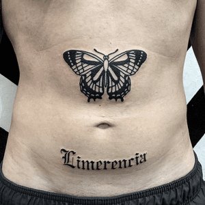 Limerencia gothic lettering. Butterfly