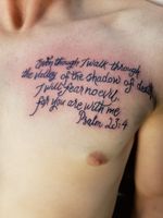 Some script #scripttattoo #tattoo #bibleverse #azartist #aztattooartist 
