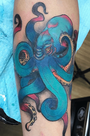 funky colorful octopus.