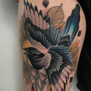 Neotraditional magpie  by Harry Hunter