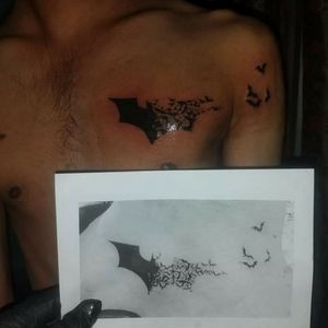 Batman Dark night 6.5inch tattoo 7.5k 