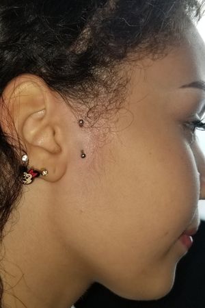 Side-Burn Surface Piercing done for  dope client!! 
