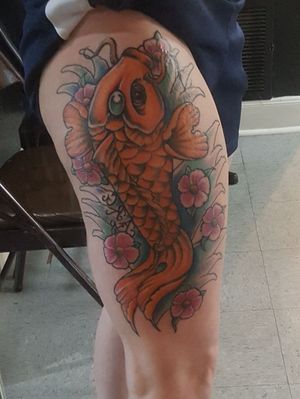 Koi fish completed with my grandaddies initials