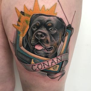 Neotraditional dog portrait by Harry Hunter