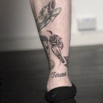 Single needle rose by Shaun Von Sleaze