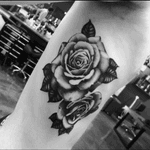 #rose #roses #ribtattoo #realism #balckandgray 