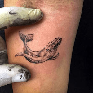Baleinha mini tattoo tamanho 5,5 x 3 cm.✖.️#fritabugtattoo #tattoo#tattoos#blackwork#blckink#draw#drawing#tattoodesign#dotwork #minitattoo#tinytattoo #tattooflash#artwork#ink#sketch#whale #whaletattoo #blkttt #tattoouberaba