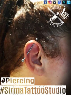 Industrial Piercing #Piercing #PiercingStudio #Nafplio #SirmaTattooStudio #Piercings #IndustrialPiercing #BodyPiercing #ProfessionalBodyPiercing #BodyPiercings