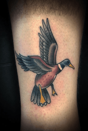Duck tattoo on the Ankle